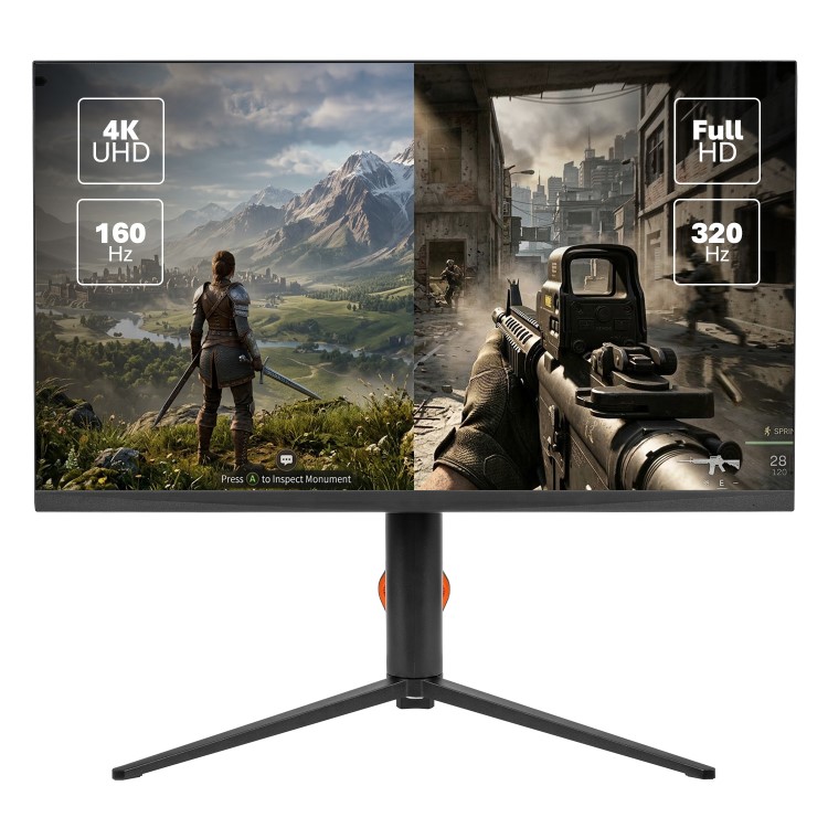 electriQ 27" Fast IPS Dual-Mode 4K at 160Hz Full HD at 320Hz 0.5ms Gaming Monitor