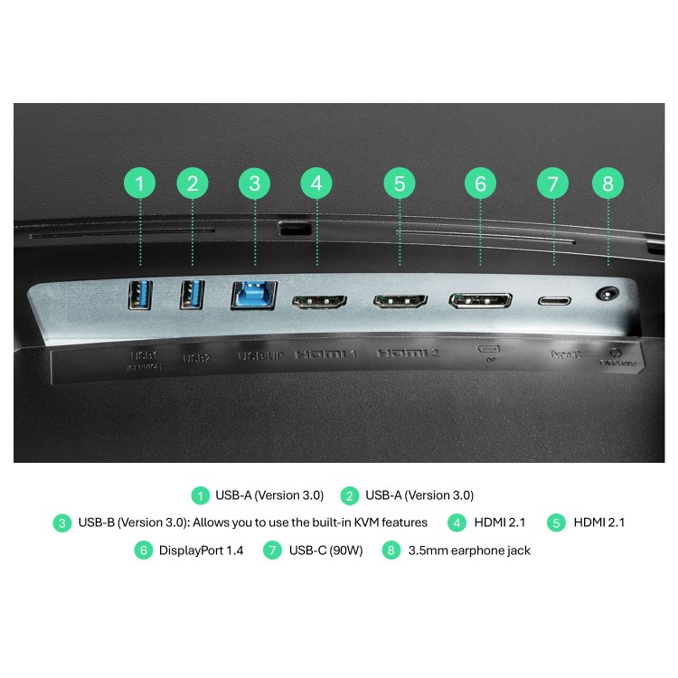 electriQ 49'' VA Dual QHD 240Hz HDR400 UltraWide Curved USB-C Gaming Monitor