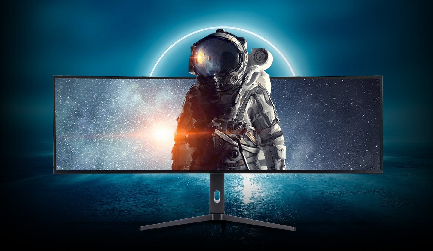 electriQ eiq-495KCSUW144IPS 49 super ultrawide curved monitor.