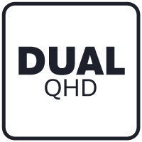 Dual QHD display.