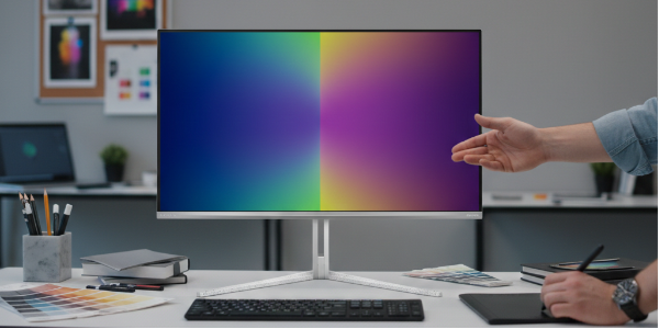 True 10-bit display reproduces smoother gradients on visuals