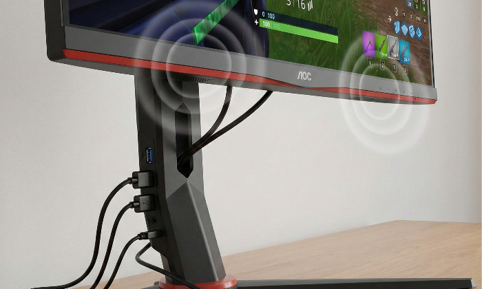 Integrated USB Hub and Built-in Speakers