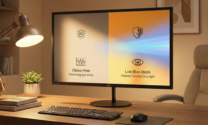 Advanced Eye Care: Flicker-Free and Low Blue Mode